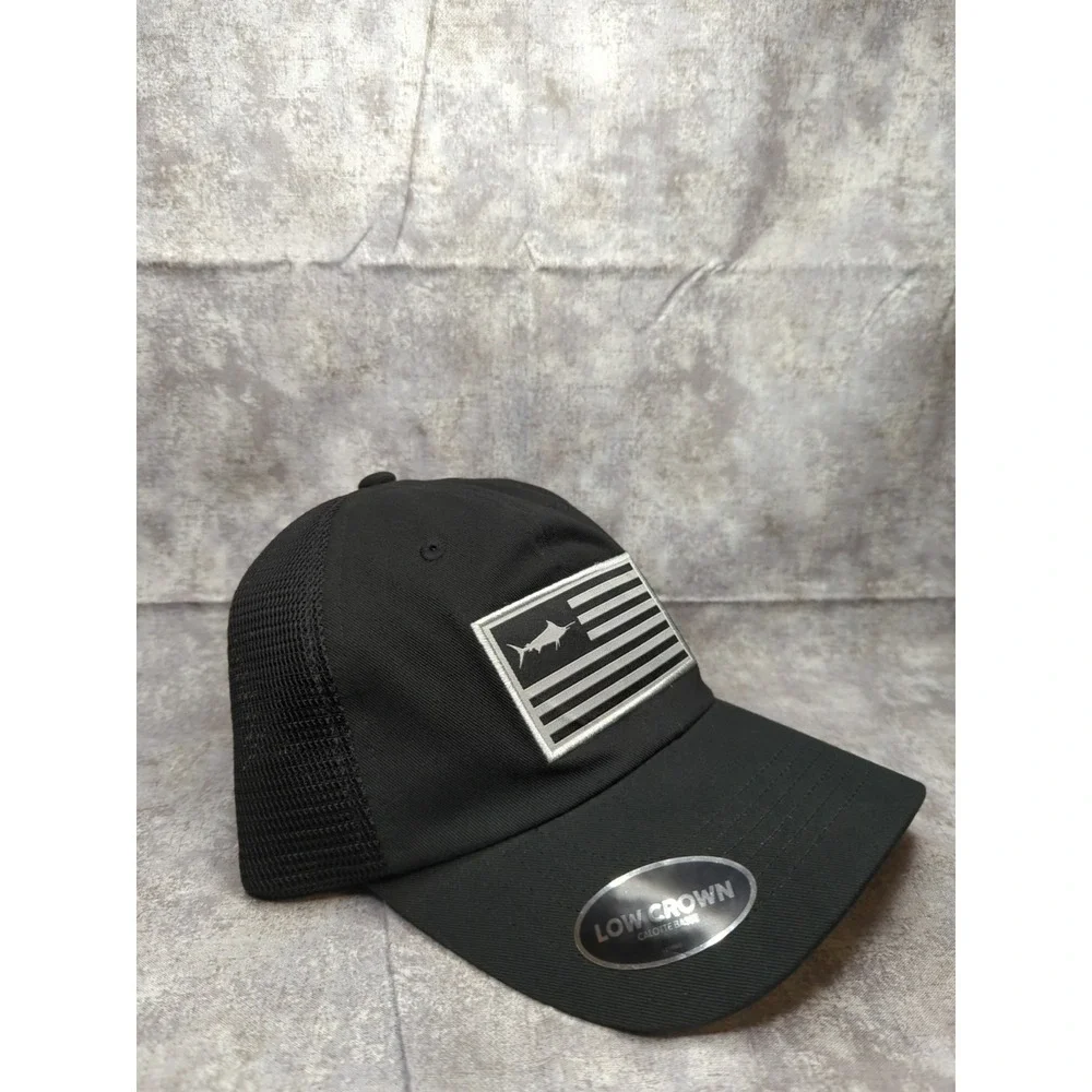 Columbia PFG Trucker Hat Unisex Snapback Low Crown Blackout Flag CU3234-010